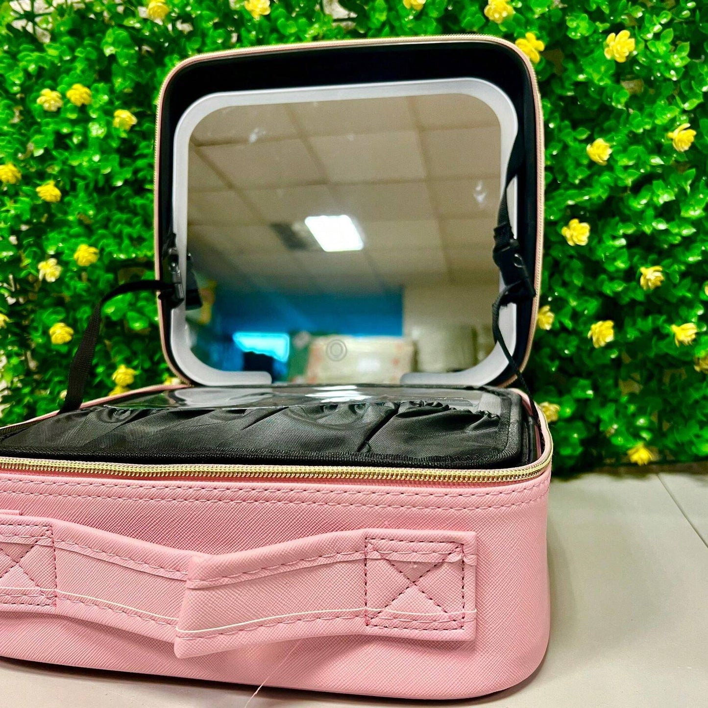 💄🖌️ Maleta de Maquillaje con Espejo🪞 + Luz LED💡 – ¡Tu tocador portátil donde vayas!