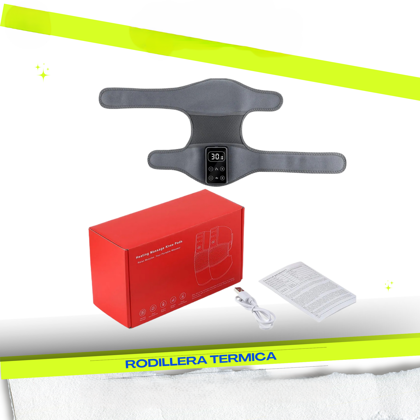 RODILLERA DIGITAL ELÉCTRICA | TERAPIA CALOR Y VIBRACION♨️
