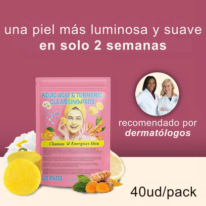 Almohadillas de cúrcuma y ácido kójico - piel radiante en menos de 2 semanas