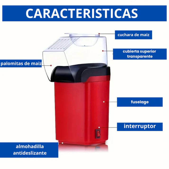 🍿Máquina Palomitas Crispetera Sin Aceite ¡Del cine a tu hogar!🎬🍿