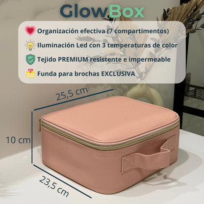 💄🖌️ Maleta de Maquillaje con Espejo🪞 + Luz LED💡 – ¡Tu tocador portátil donde vayas!