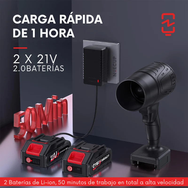 Soplador de aire potente TurboVortex🌪️ + dos baterías🔋⚡