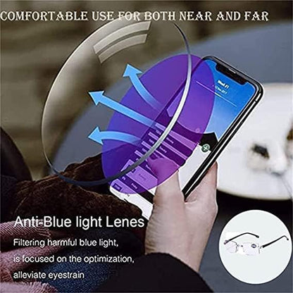 Pack de gafas antirayos azules multifocales +1.50 mas funda de cuero - additional image 2