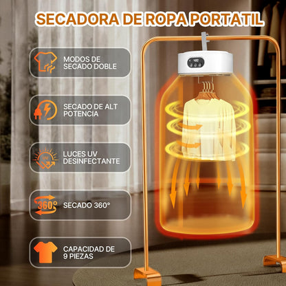 Secador Eléctrico Portátil de Diseño Plegable🔥👕 Seca tu ropa SIN SOL en minutos