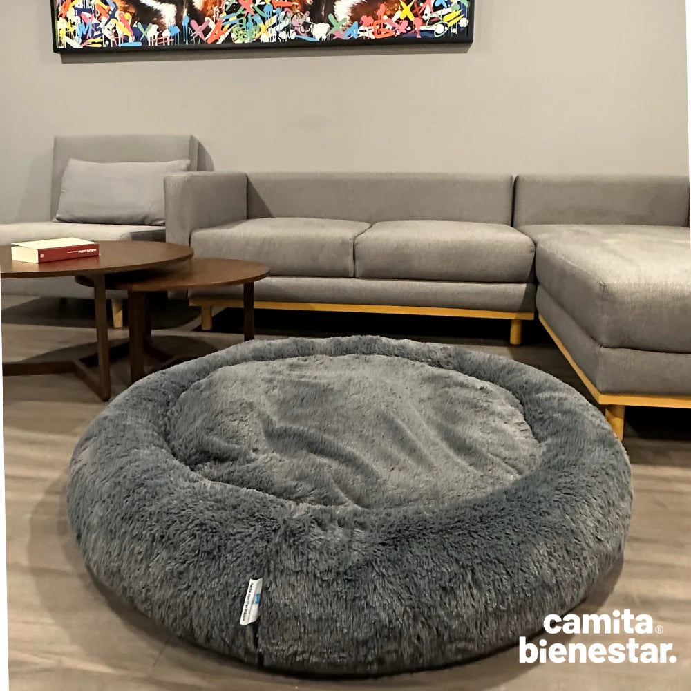 💤🍩 Camita Donut Bienestar para Mascotas Antiestrés🐶🐱
