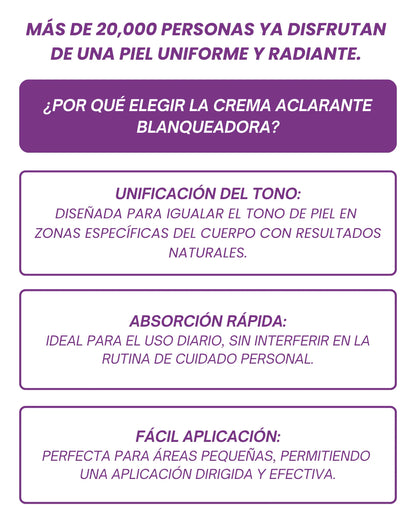 🤍PROMO- 2Unds Crema Blanqueadora Nigrifree® Aclarante Piel y Más!! 🤍