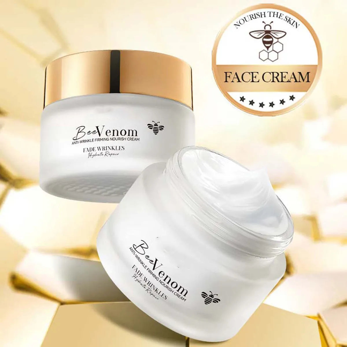 💖Crema Facial Reafirmante Antiarrugas con Veneno de Abeja (50g) 🐝✨– Efecto Lifting Natural