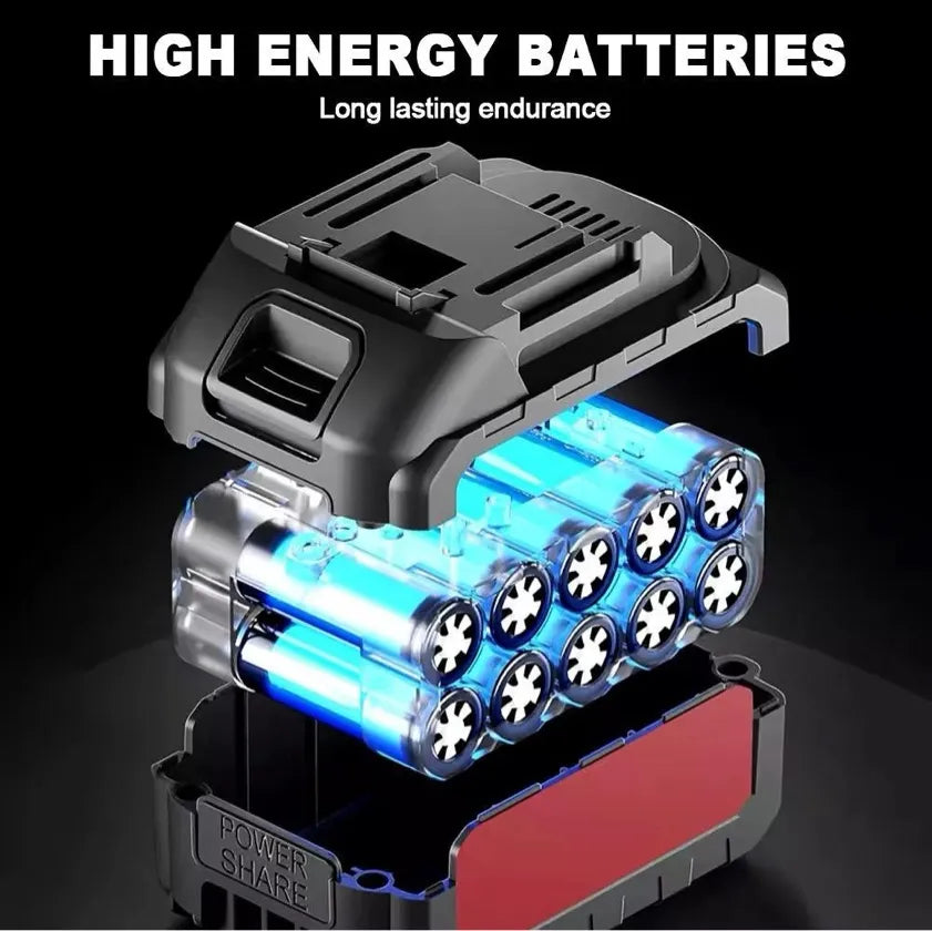 Soplador de aire potente TurboVortex🌪️ + dos baterías🔋⚡