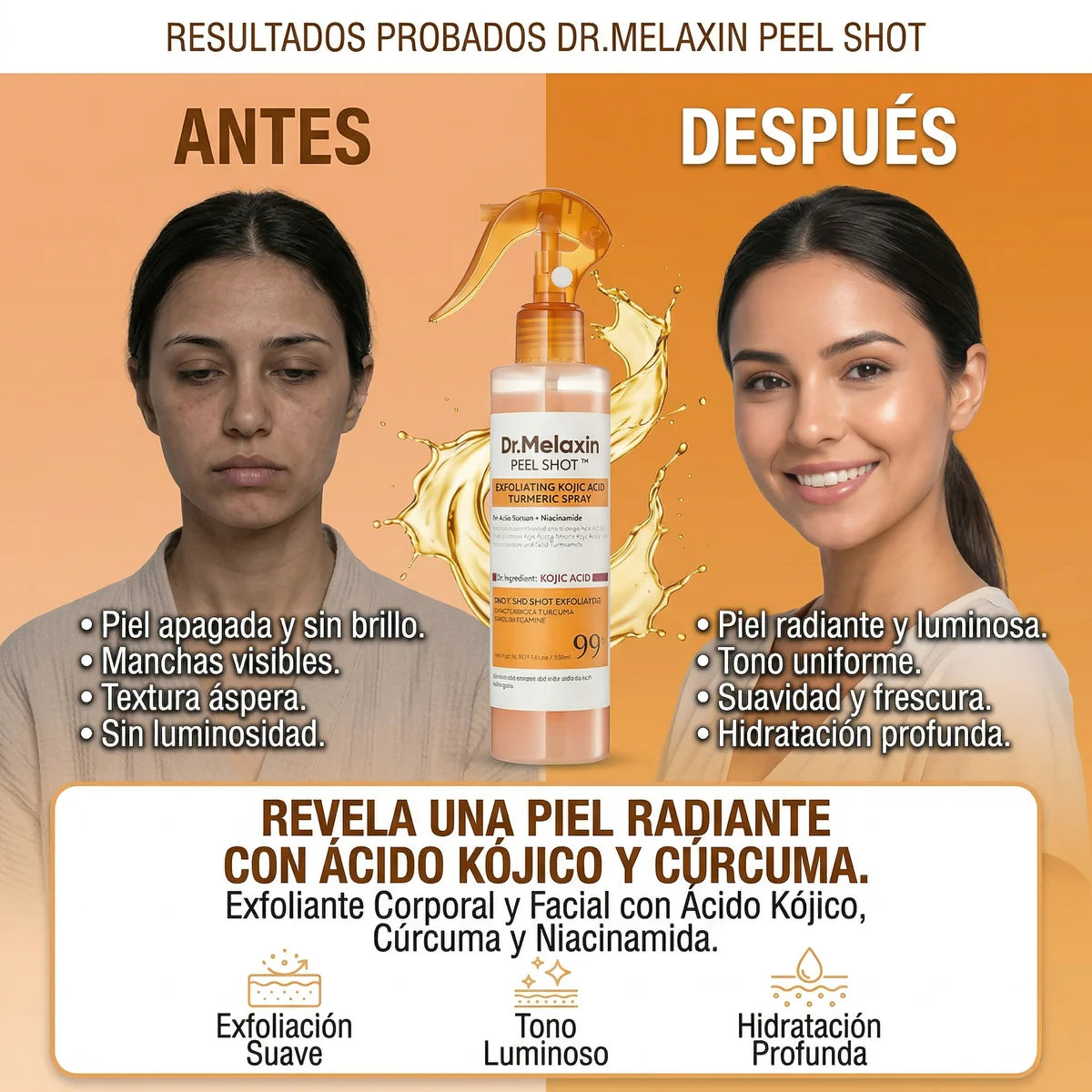 DR. MELAXIN EXFOLIANTE PEEL SHOT (Kojic Acid + Turm)