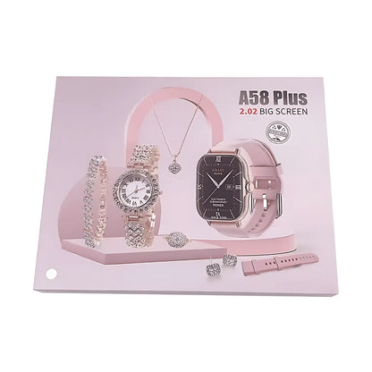 💖 SET SmartWatch Lady 💖 👸🏻Elegancia, Tecnología y Bienestar en un solo Set de Lujo ✨