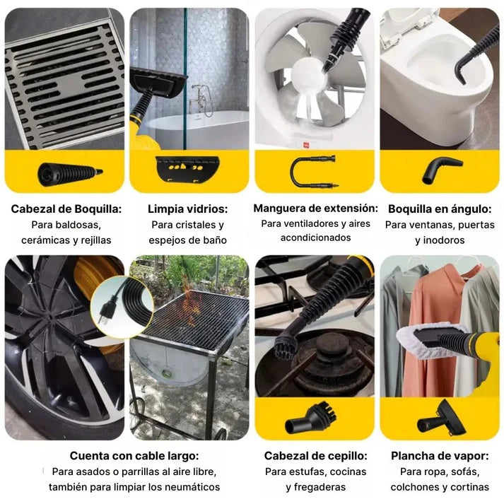 Limpiador a Vapor Multiusos ORIGINAL+ Accesorios GRATIS