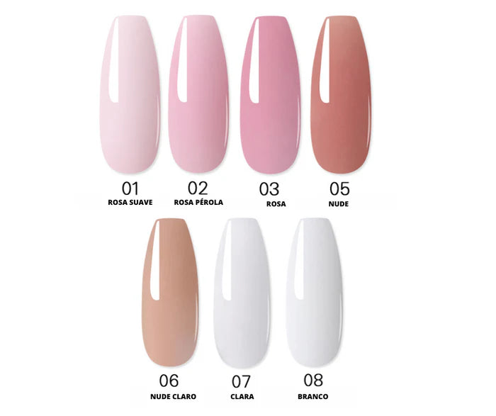 💅Kit Polygel Uñas Semipermanente +8 colores🌈 + LamparaUV💃