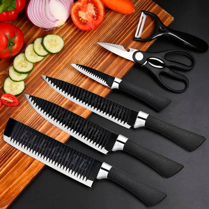 🔪Set Cuchillos Premium Acero Inoxidable x7🩶🔥Afilador de Cuchillos GRATIS🔥