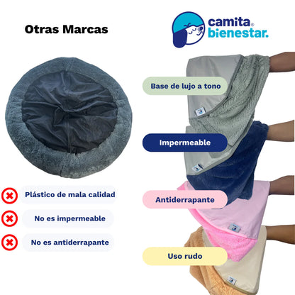 💤🍩 Camita Donut Bienestar para Mascotas Antiestrés🐶🐱