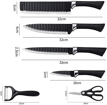 🔪Set Cuchillos Premium Acero Inoxidable x7🩶🔥Afilador de Cuchillos GRATIS🔥