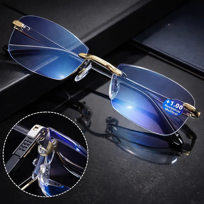 Pack de Gafas Antirayos Azules Multifocales Zoom + Funda de Cuero🎁
