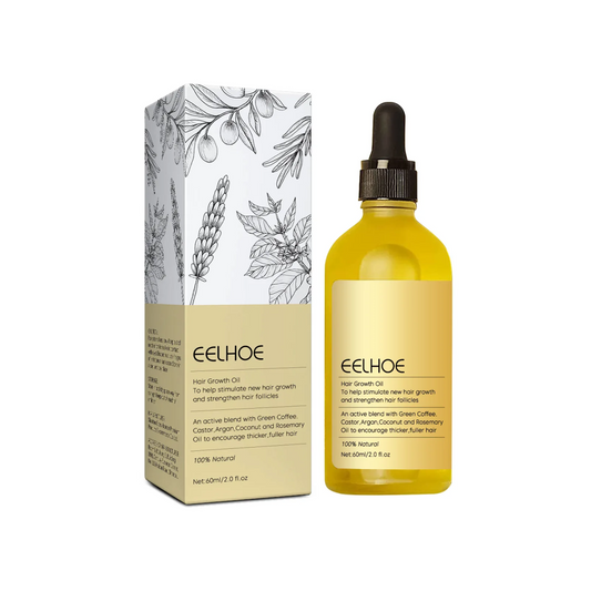 🌿 Aceite Esencial Capilar Vegano EELHOE® 60ML – Fortalece y Estimula el Crecimiento del Cabello💪🧬