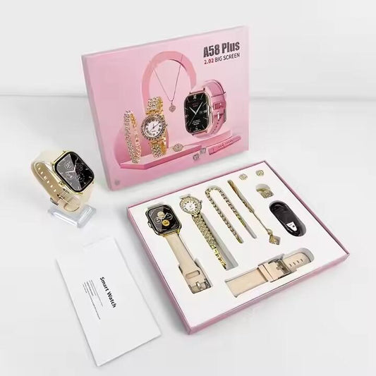 💖 SET SmartWatch Lady 💖 👸🏻Elegancia, Tecnología y Bienestar en un solo Set de Lujo ✨