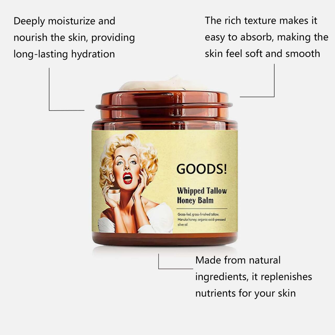 🧴✨EVIL GOODS – Bálsamo de Sebo de Res Batido🐄 y Miel🐝 de Manuka 🌻