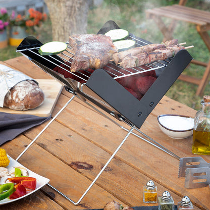 🔥🍗 Barbacoa Portátil Plegable | Mini Parrilla para BBQ en Casa o Viaje 🧳🏠