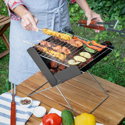 🔥🍗 Barbacoa Portátil Plegable | Mini Parrilla para BBQ en Casa o Viaje 🧳🏠
