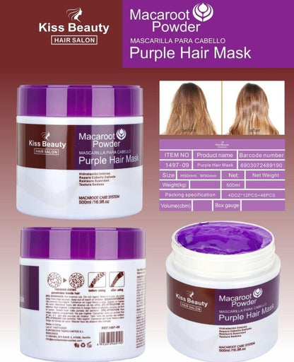 💜Mascarilla Kiss Beauty® Purple 500ML💜