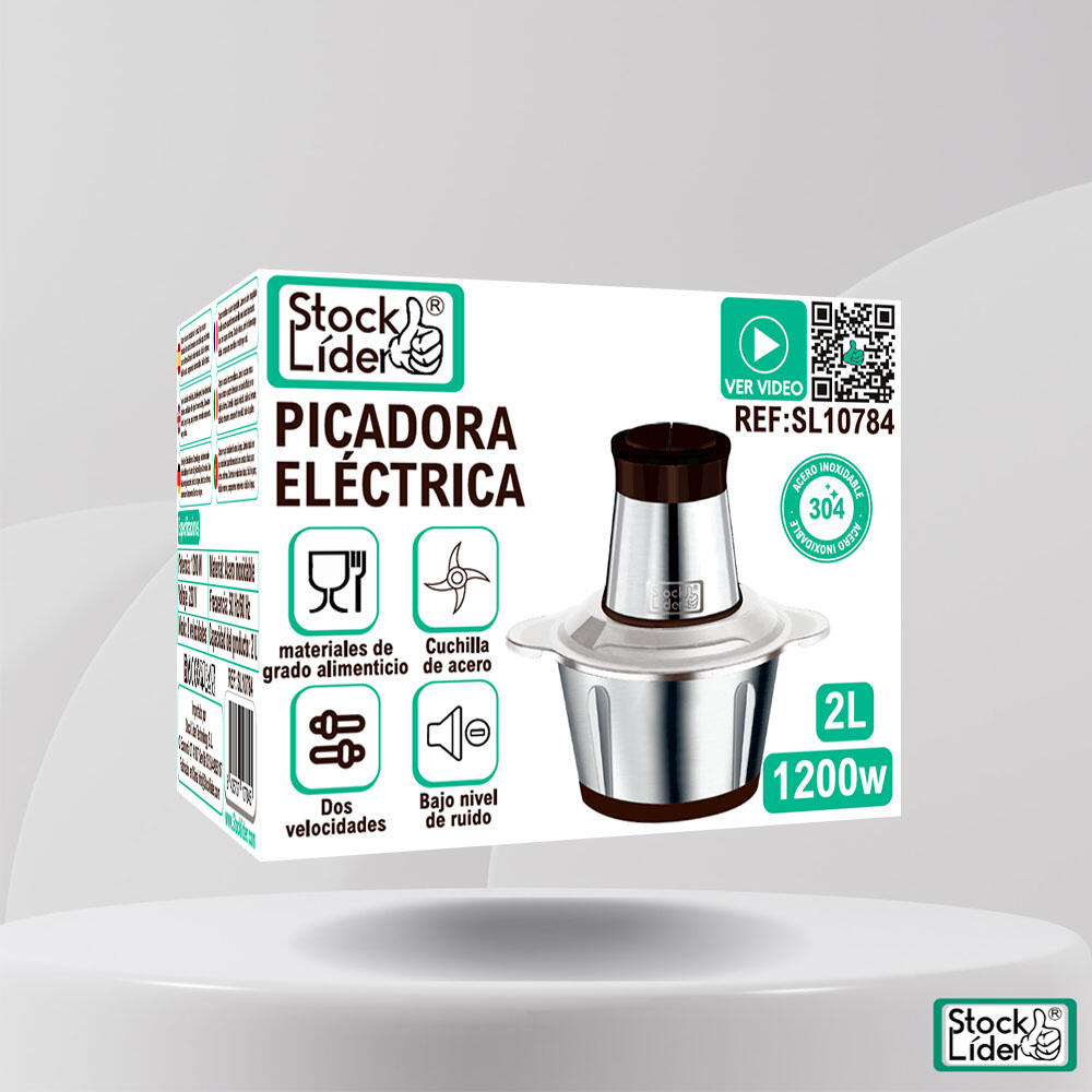 👩🏻‍🍳MoliChef™ - Molino Picadora Eléctrico de 2 Litros en Acero Inoxidable💪