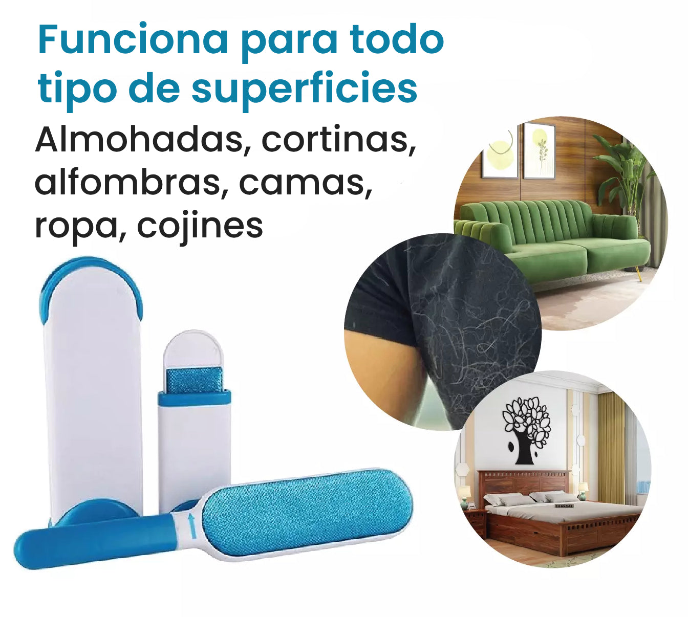 Pack de 2 Cepillo - Removedor de Pelos y Motas（1 grande + 1 pequeño）
